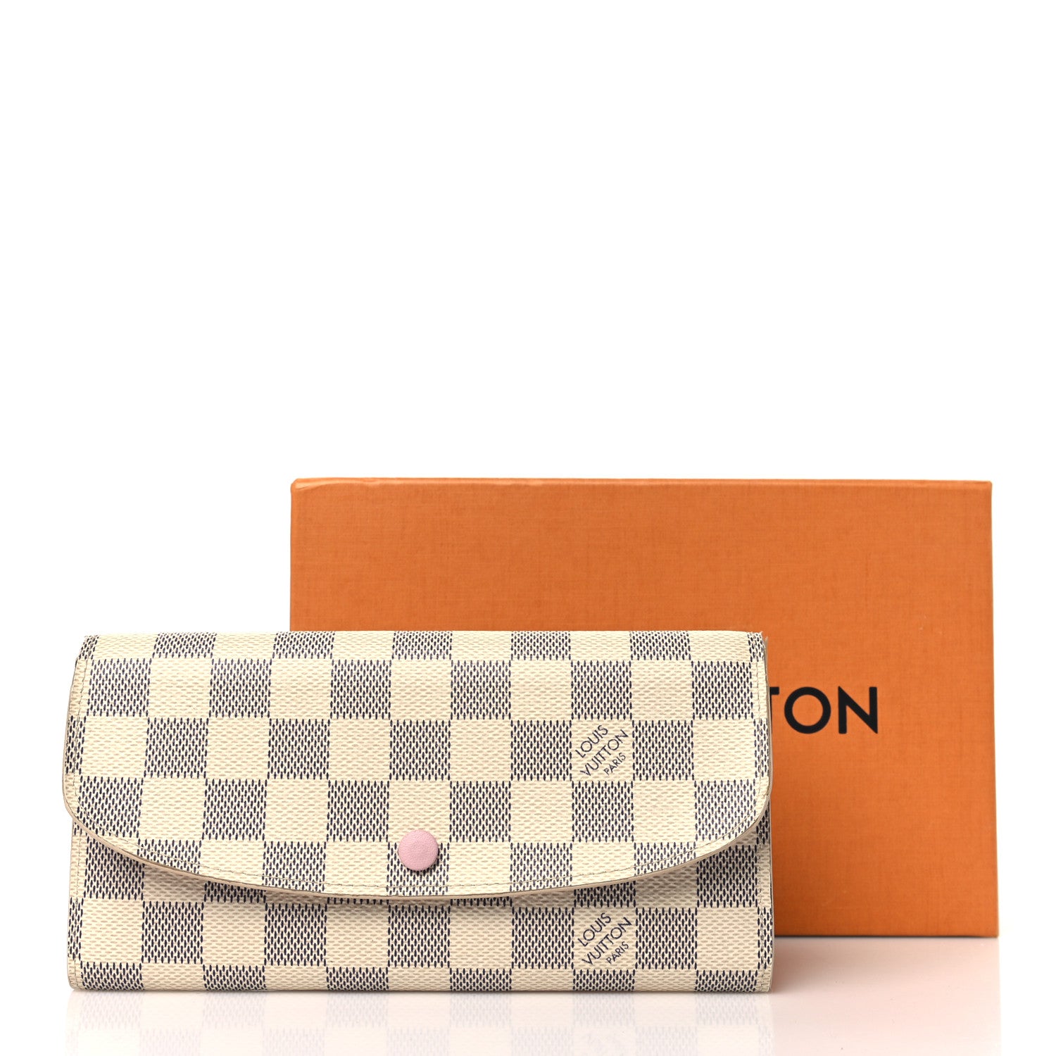 Louis Vuitton Damier Azur Emilie Wallet Rose Ballerine 12 of 12