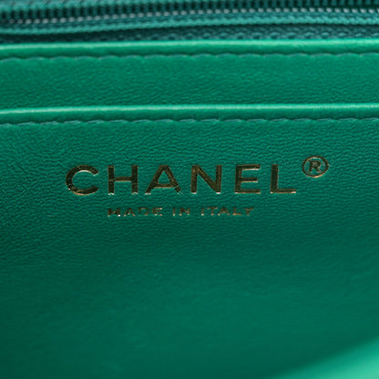 Chanel Lambskin Quilted Mini Square Flap Green 5 of 10