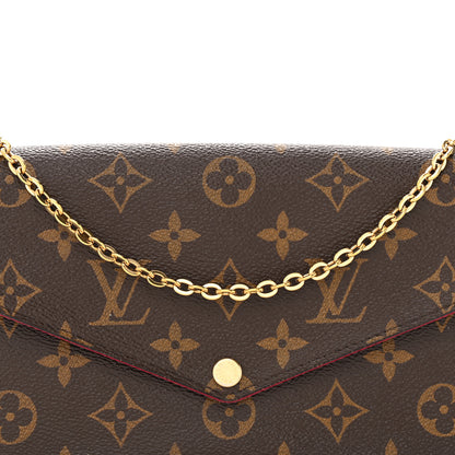 Louis Vuitton Monogram Pochette Felicie Chain Wallet Fuchsia 10 of 20