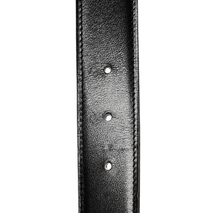 Hermes Box Togo 32mm Strie H Belt 120 Black Orange 5 of 6