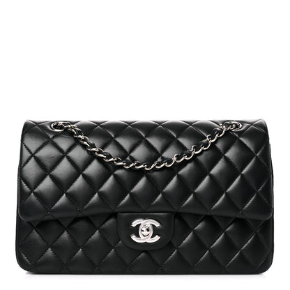 Chanel Lambskin Quilted Medium Double Flap Black 1 of 11