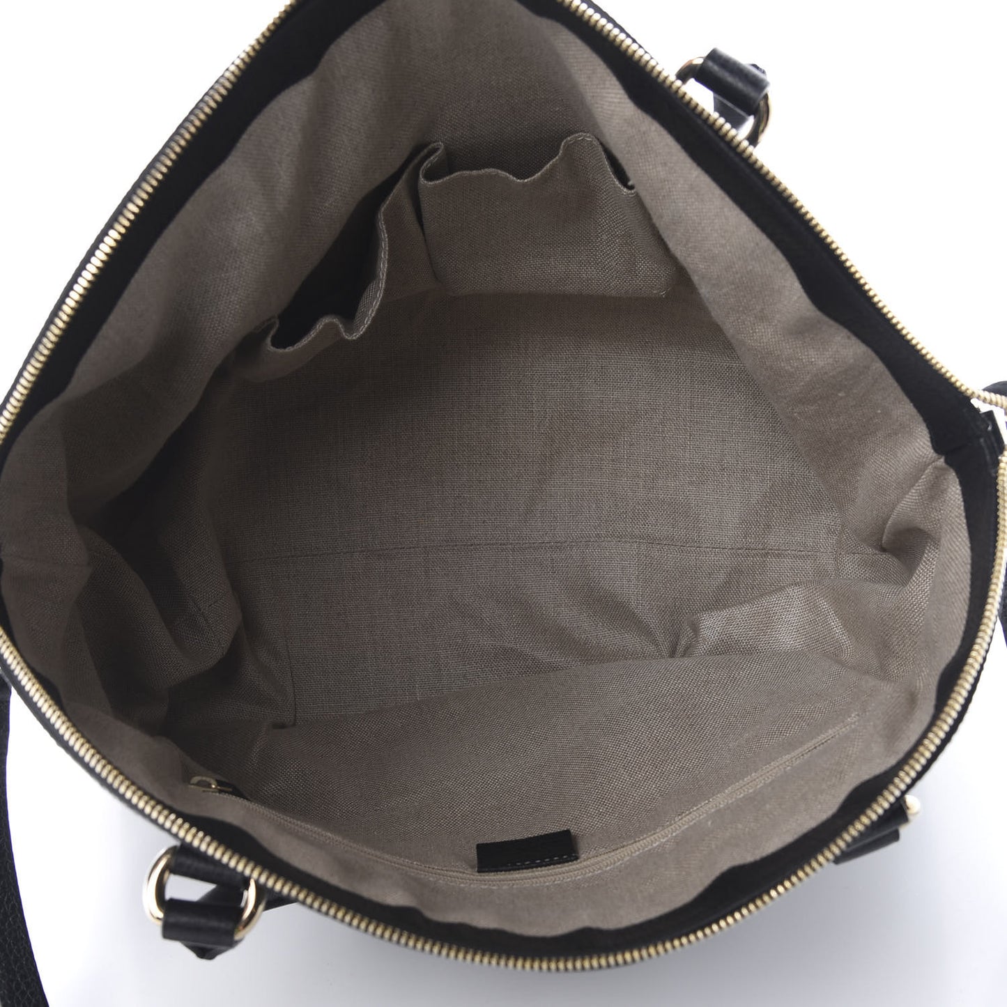 Dollar Calfskin Large GG Charm Dome Satchel Tote Black