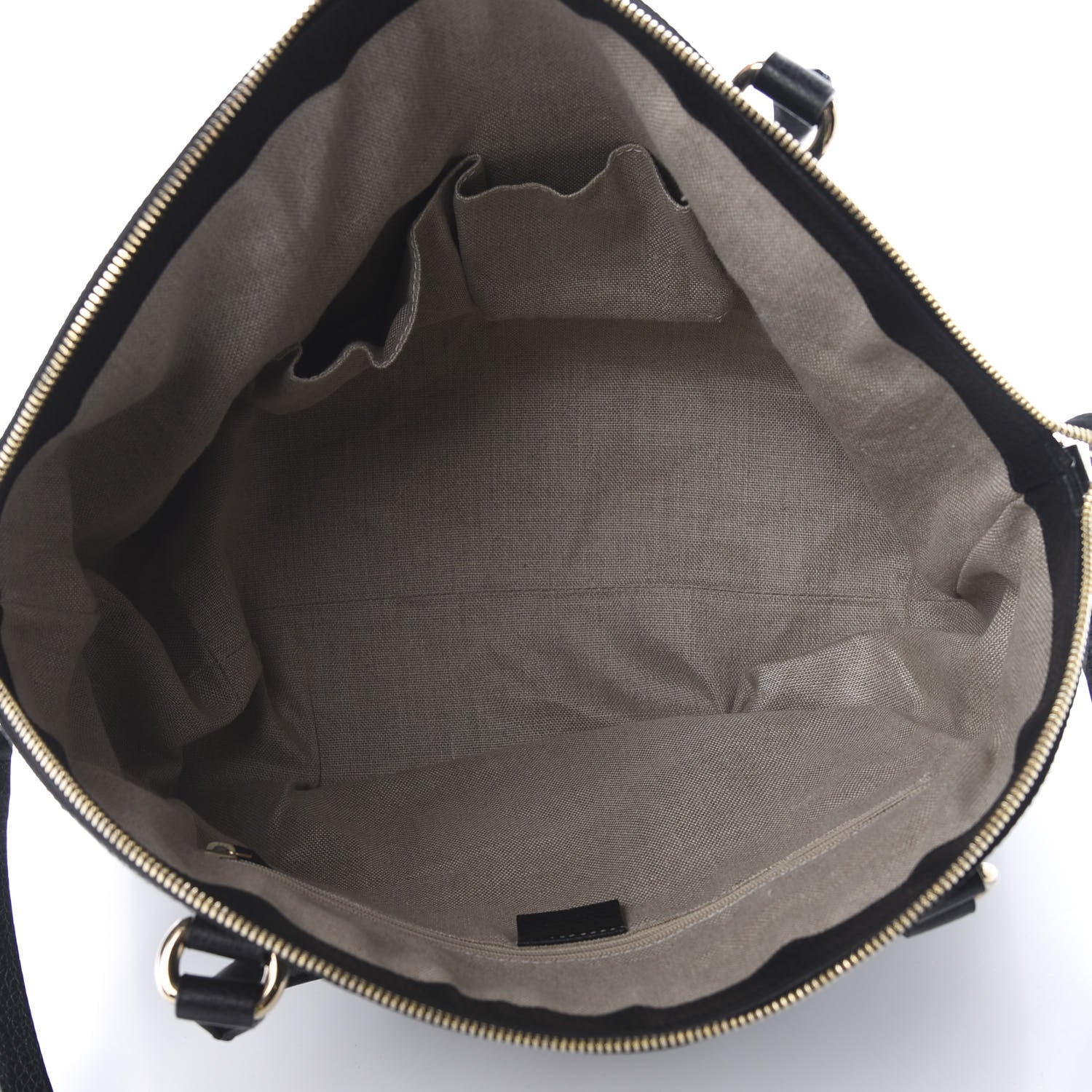 Gucci Dollar Calfskin Large GG Charm Dome Satchel Tote Black 4 of 10