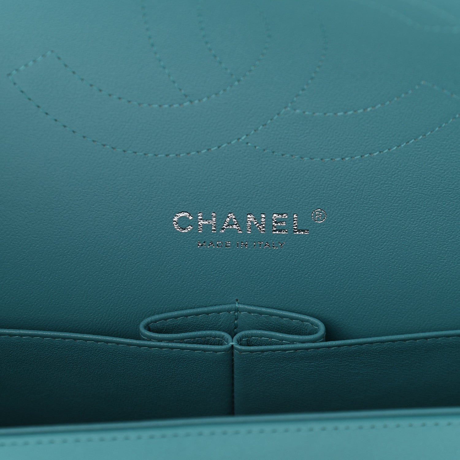 Chanel Lambskin Quilted Jumbo Double Flap Turquoise 6 of 9