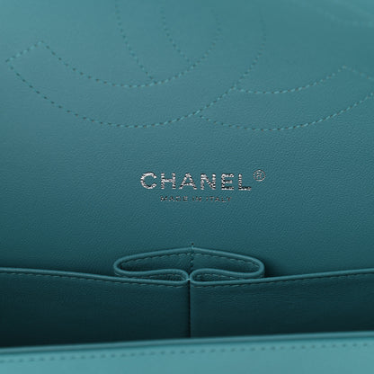 Chanel Lambskin Quilted Jumbo Double Flap Turquoise 6 of 9