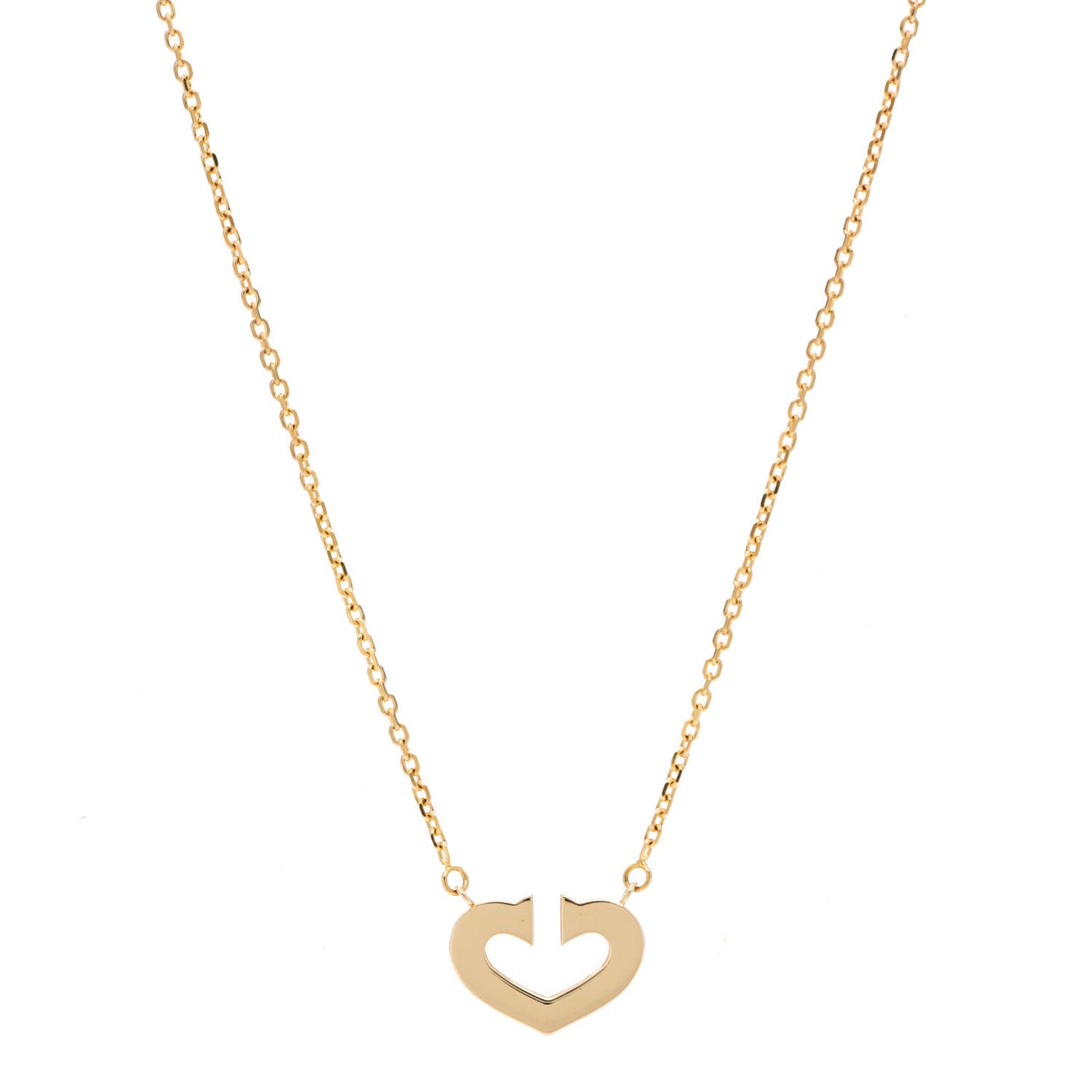 18K Yellow Gold Medium Hearts and Symbols Necklace