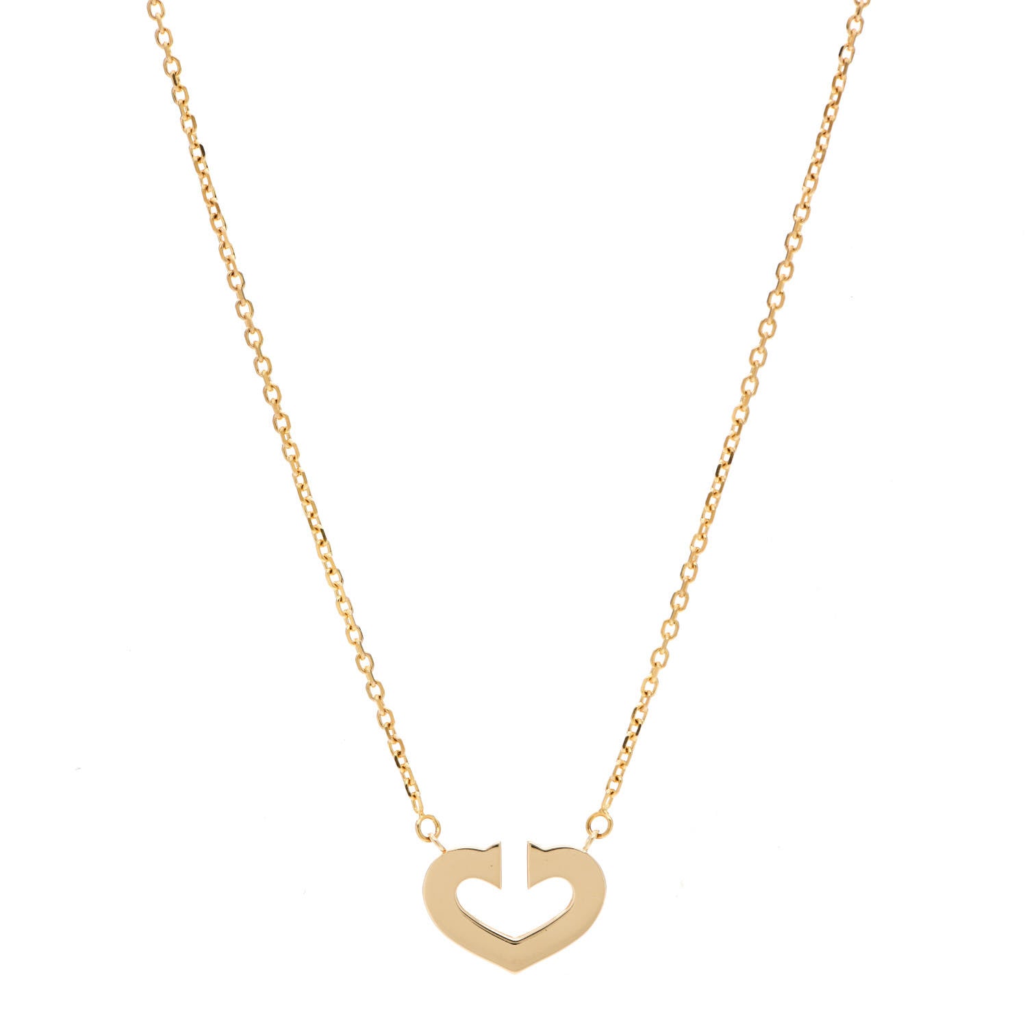 Cartier 18K Yellow Gold Medium Hearts and Symbols Necklace 2 of 11