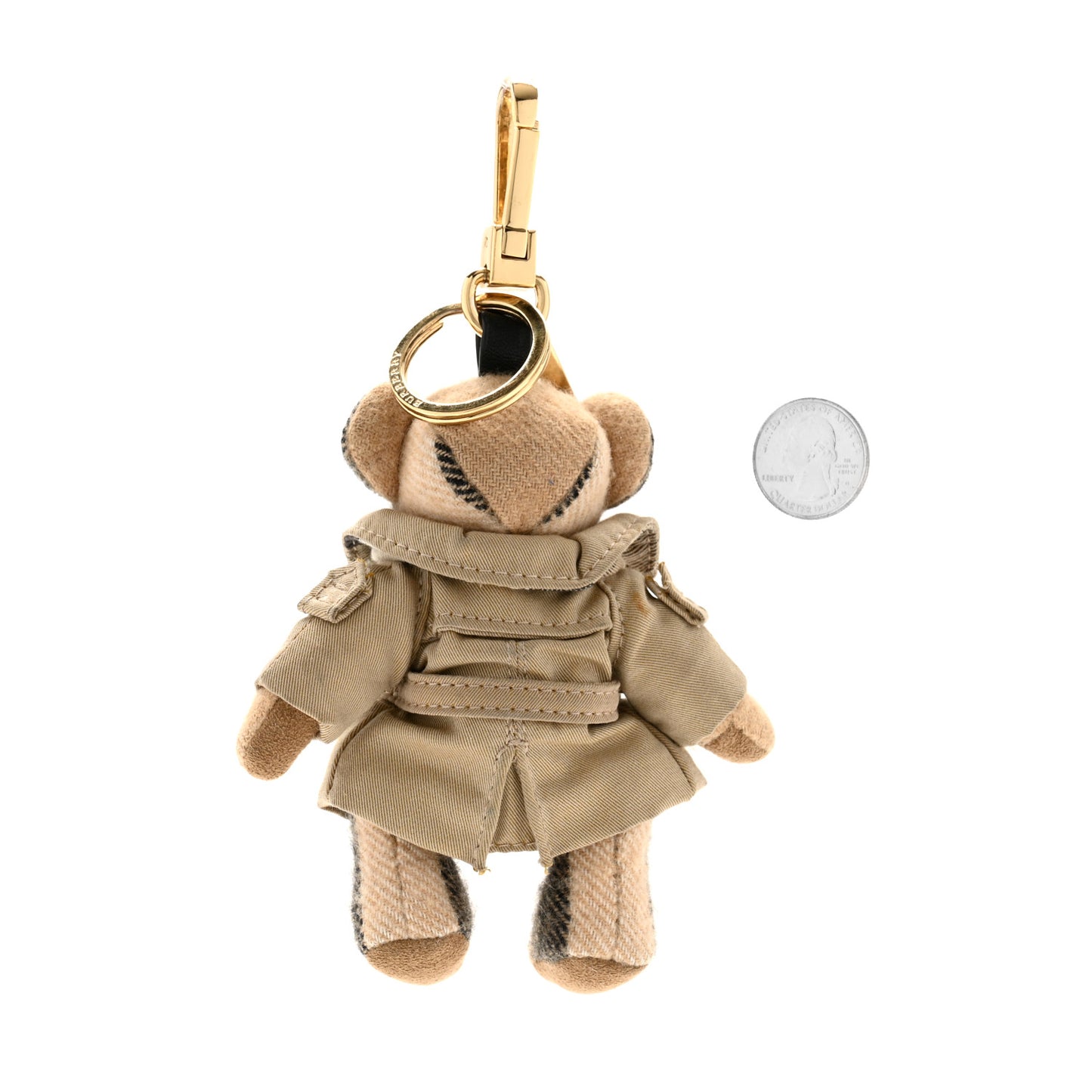 Cashmere Thomas Trench Teddy Bear Keychain Charm Camel