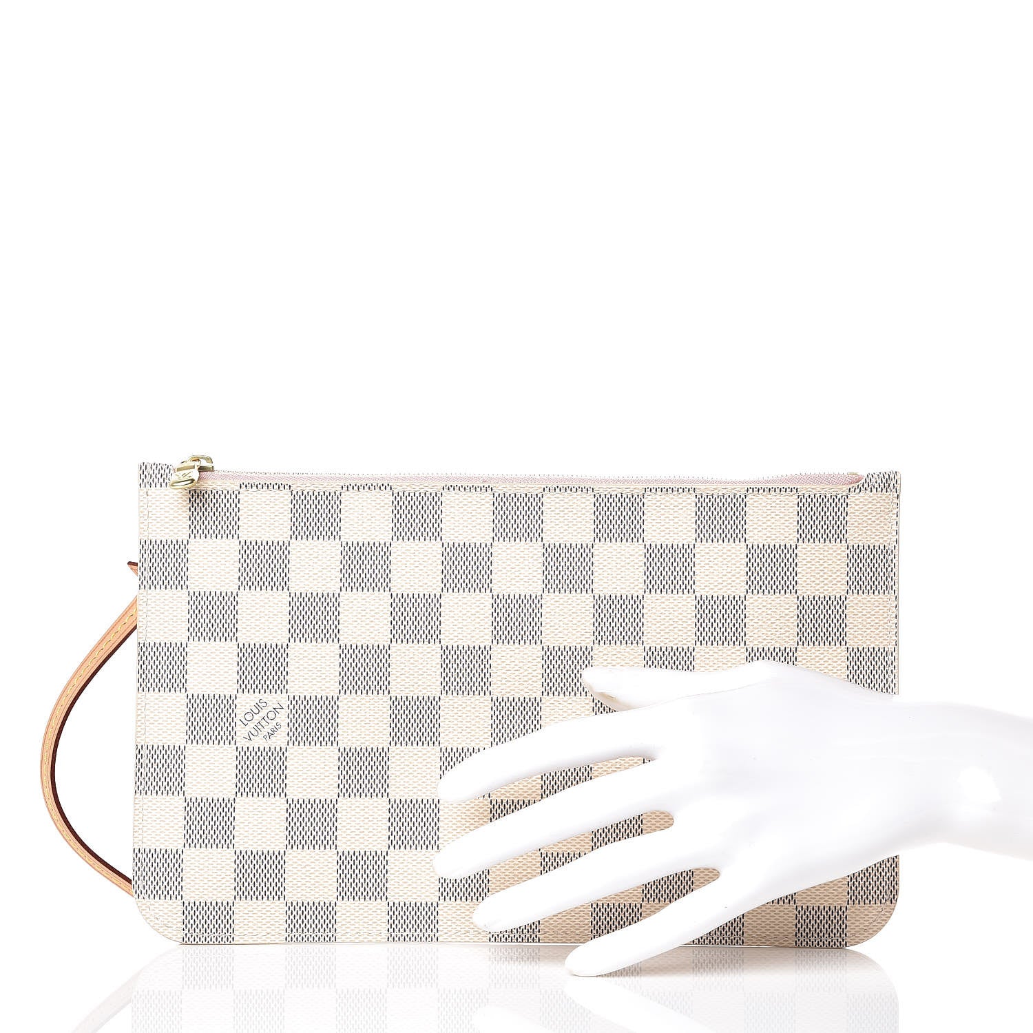 Louis Vuitton Damier Azur Neverfull MM GM Pochette Rose Ballerine 2 of 8