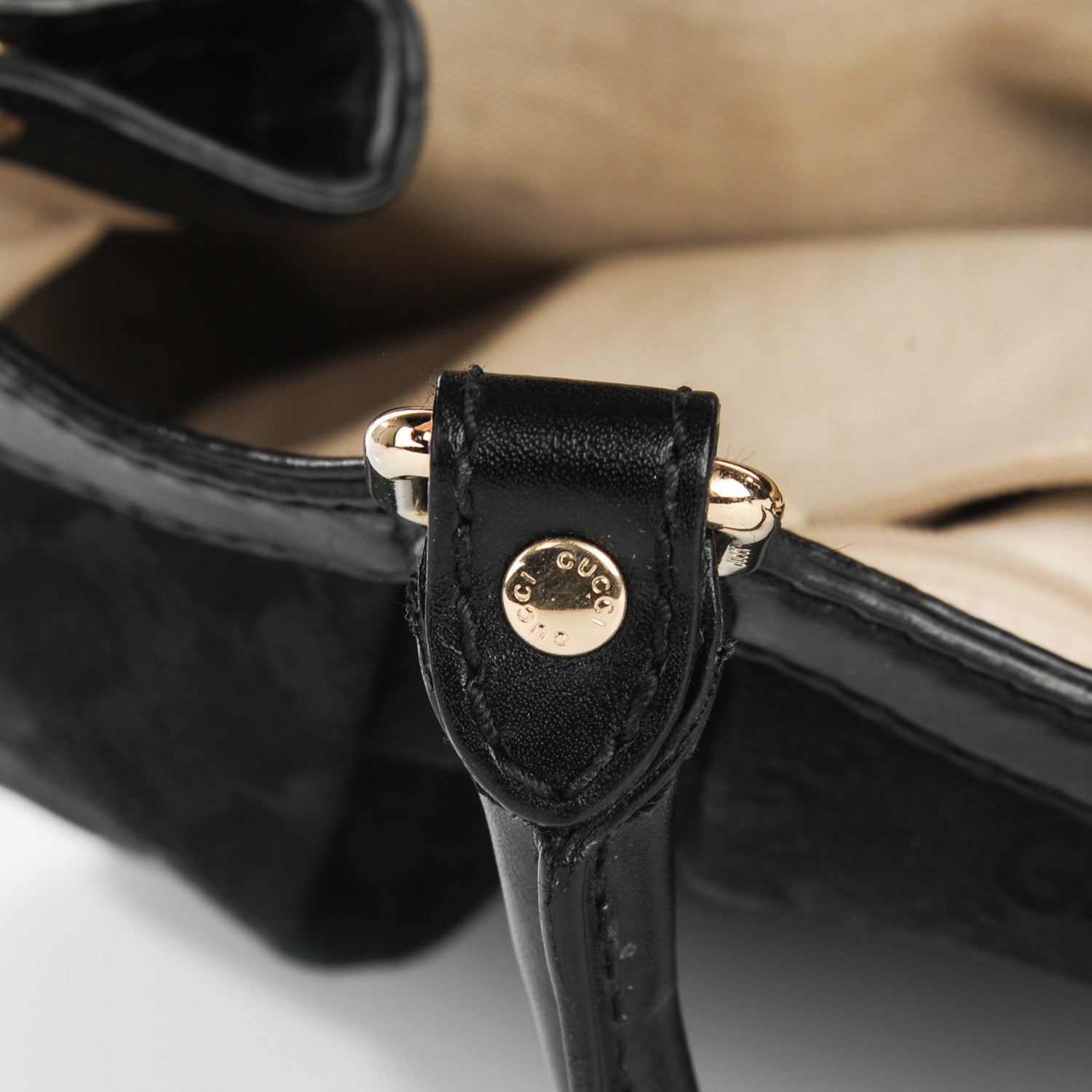 Gucci Monogram Medium Sukey Tote Black 10 of 11