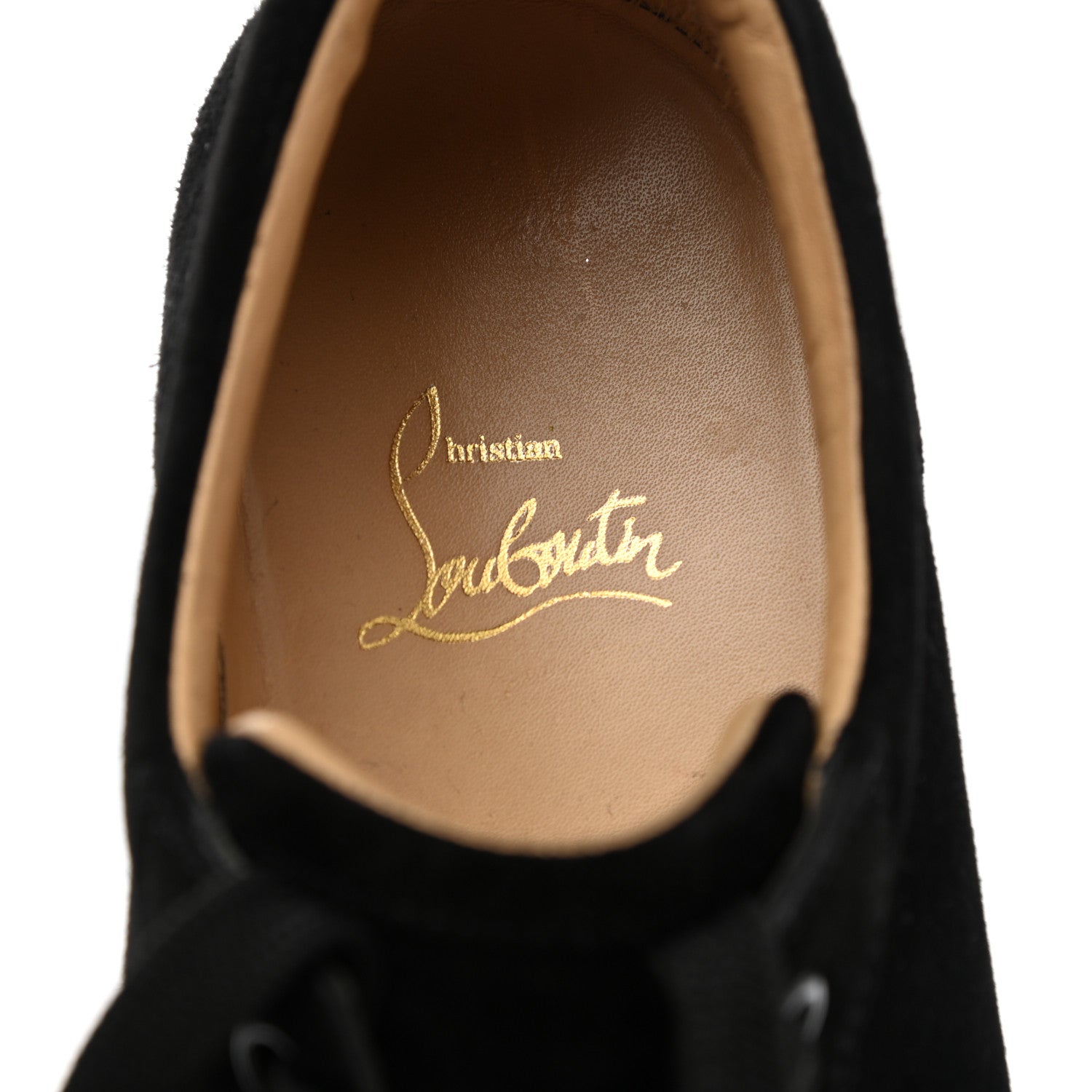 Christian Louboutin Suede Louis Junior Spikes Flat Sneakers 37.5 Black 8 of 9