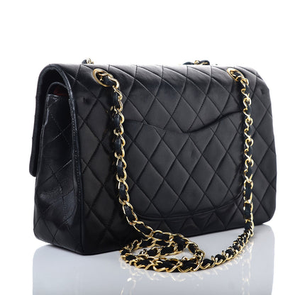 Chanel Lambskin Quilted Medium Double Flap Bag Black 4 of 10