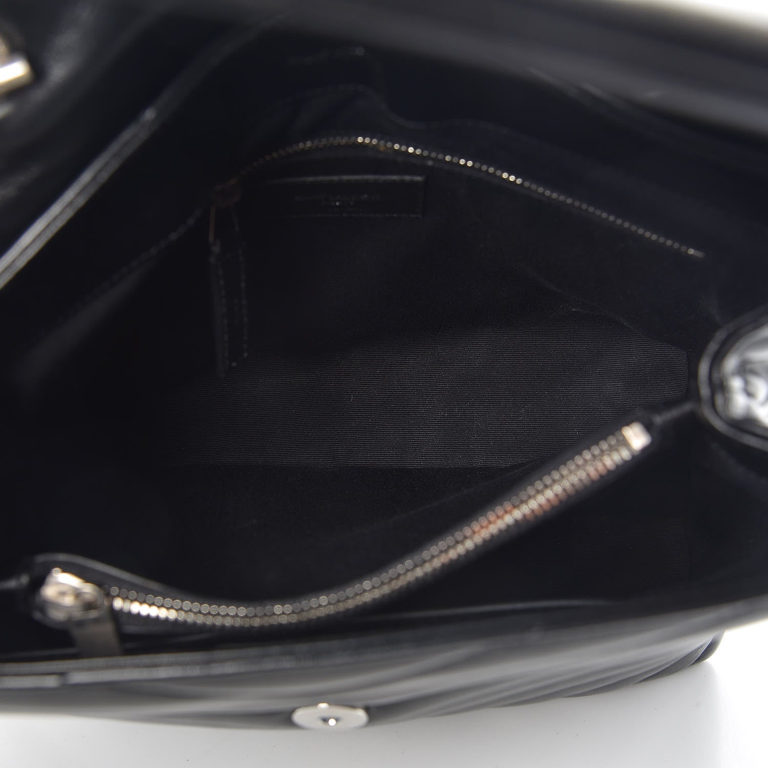 Saint Laurent Calfskin Y Quilted Monogram Medium Loulou Satchel Black 7 of 12