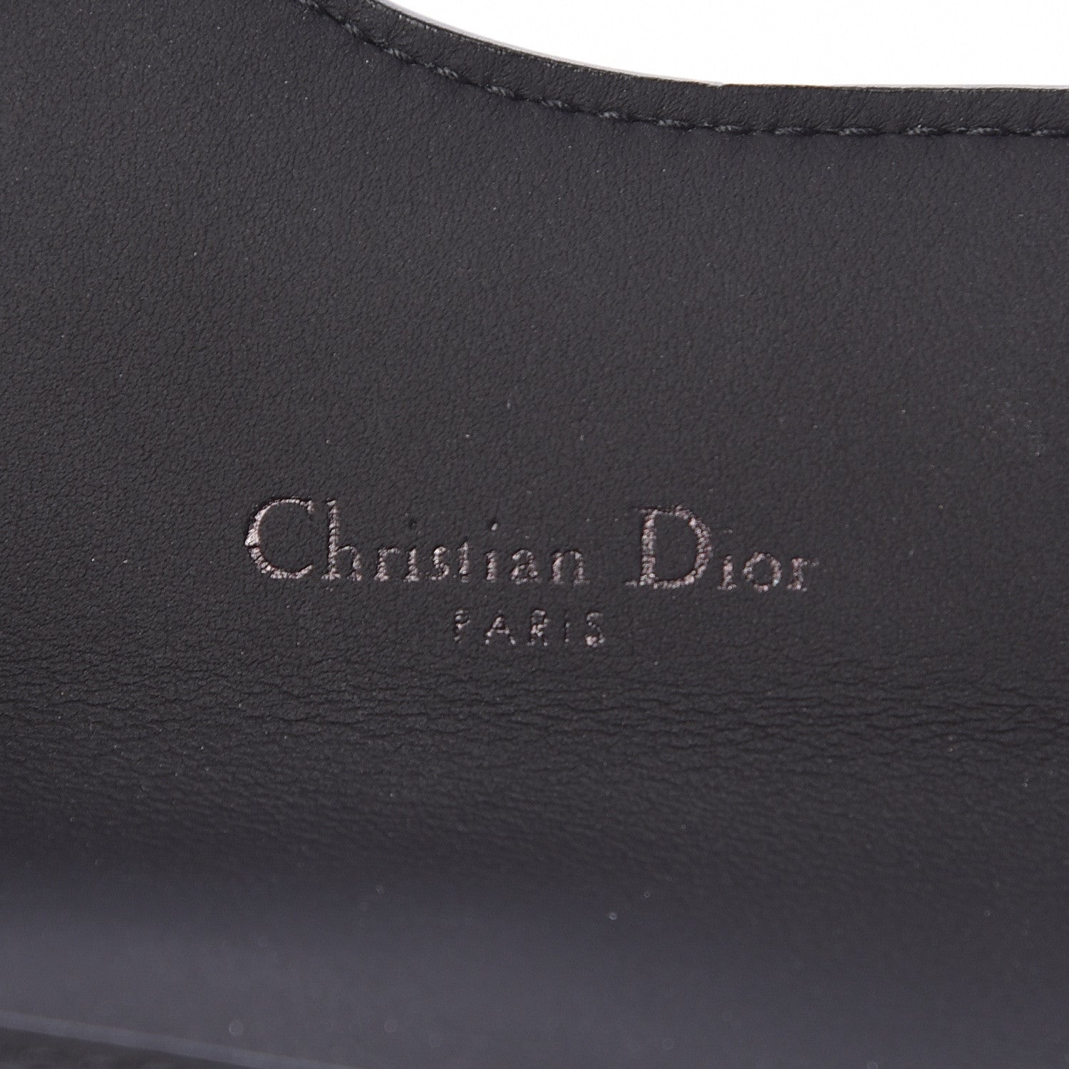 Christian Dior Ultra Matte Calfskin Saddle Card Holder Black 7 of 8