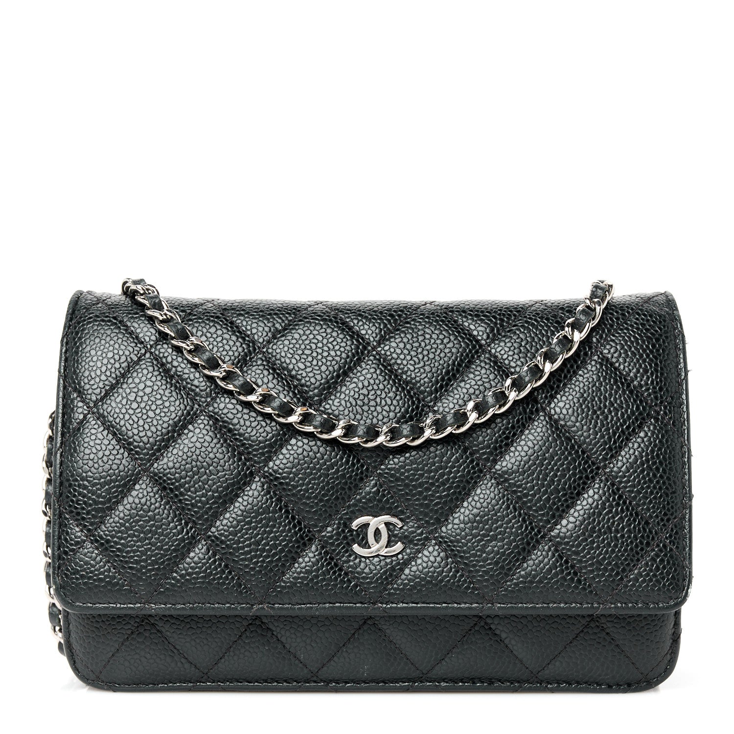 Chanel Caviar Quilted Wallet on Chain WOC Black 1 of 12