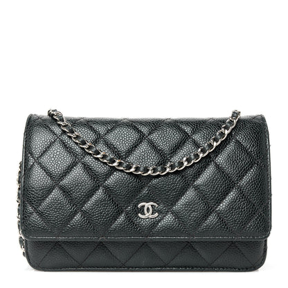 Chanel Caviar Quilted Wallet on Chain WOC Black 1 of 12