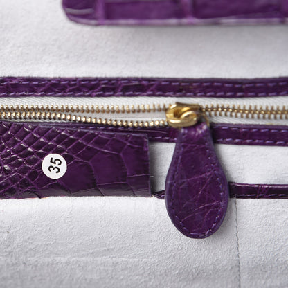 Nancy Gonzalez Crocodile Small Satchel Purple 8 of 8