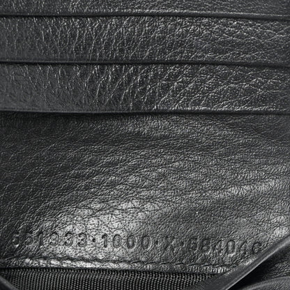 Balenciaga Calfskin Logo Zip Around Card Holder Black 7 of 9