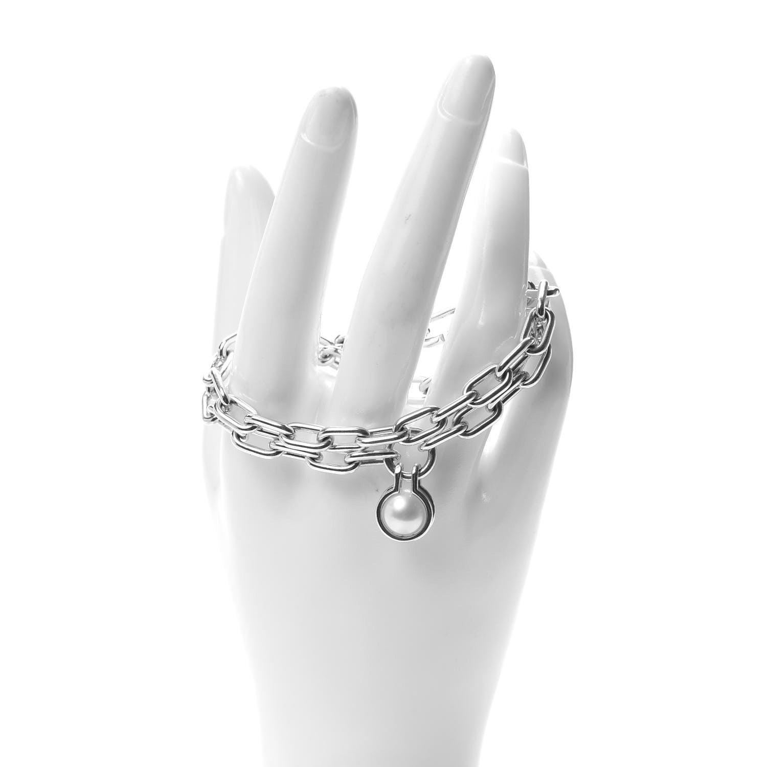 Tiffany Sterling Silver Pearl HardWear Link Bracelet 2 of 4