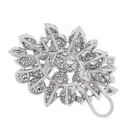 Parker & West by FASHIONPHILE 18K White Gold Diamond 9.28ctw Cluster Earrings 5 of 5