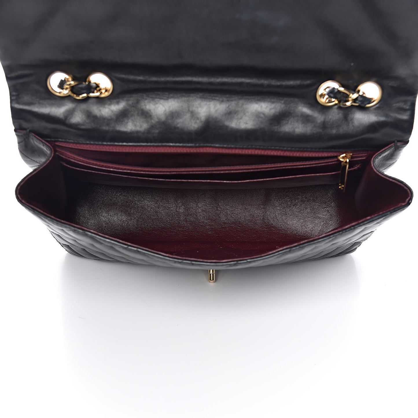 Lambskin Quilted Jumbo Single Flap Black