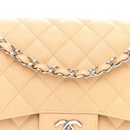 Chanel Caviar Quilted Jumbo Double Flap Beige Clair 8 of 10