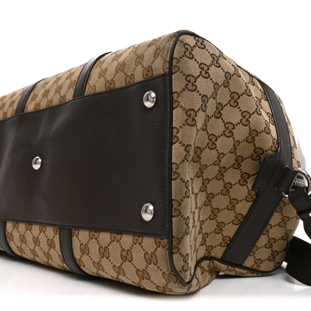 Monogram Dollar Calfskin Boston Duffle Bag Beige Ebony Testa di Moro Marrone Scuro