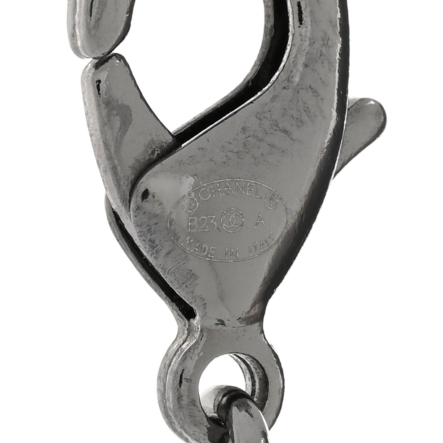 Chanel Ruthenium Crystal Flower CC Lariat Necklace 6 of 6