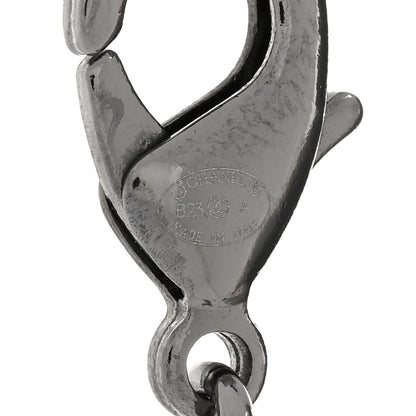 Chanel Ruthenium Crystal Flower CC Lariat Necklace 6 of 6