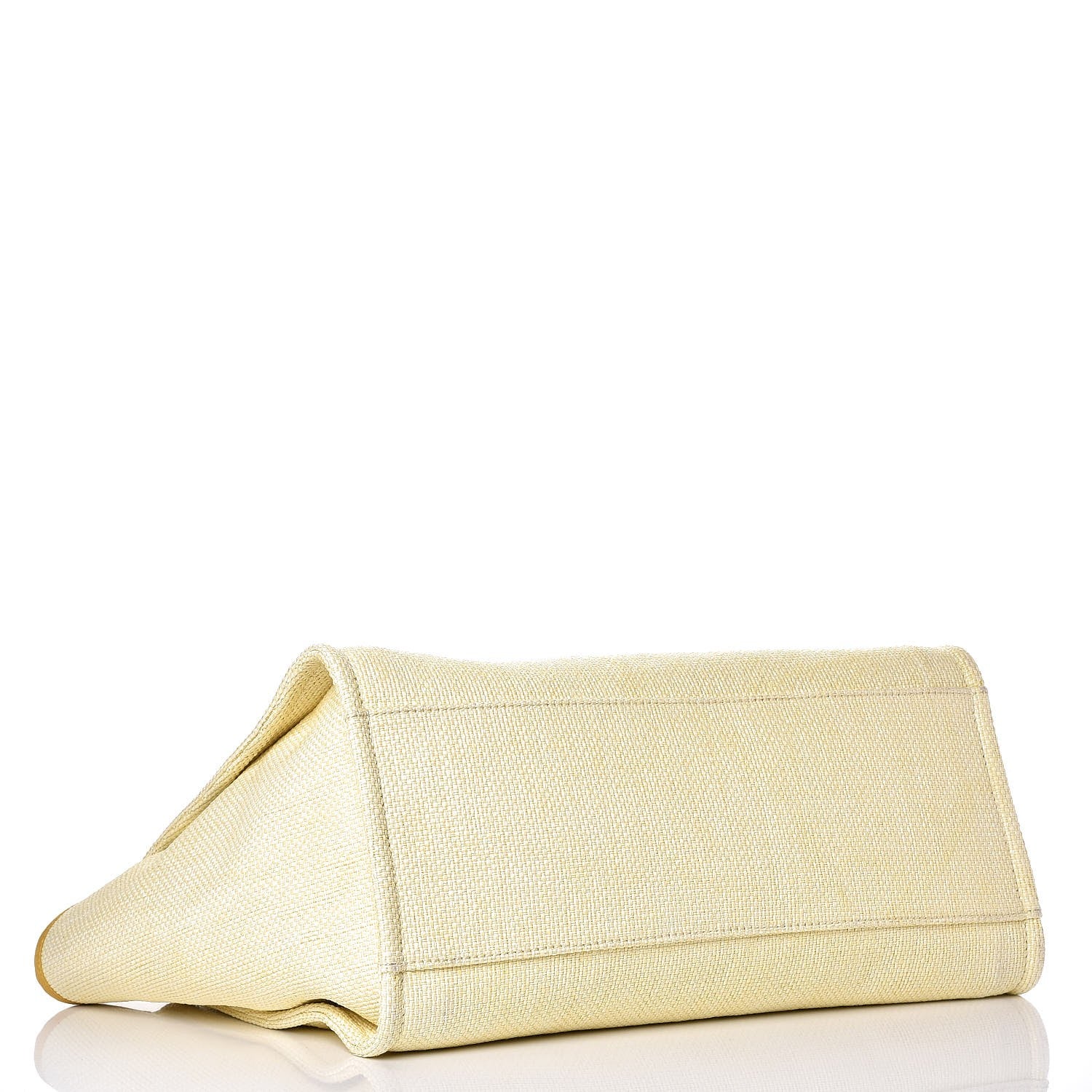 Chanel Woven Straw Raffia Large Deauville Tote Yellow 4 of 10