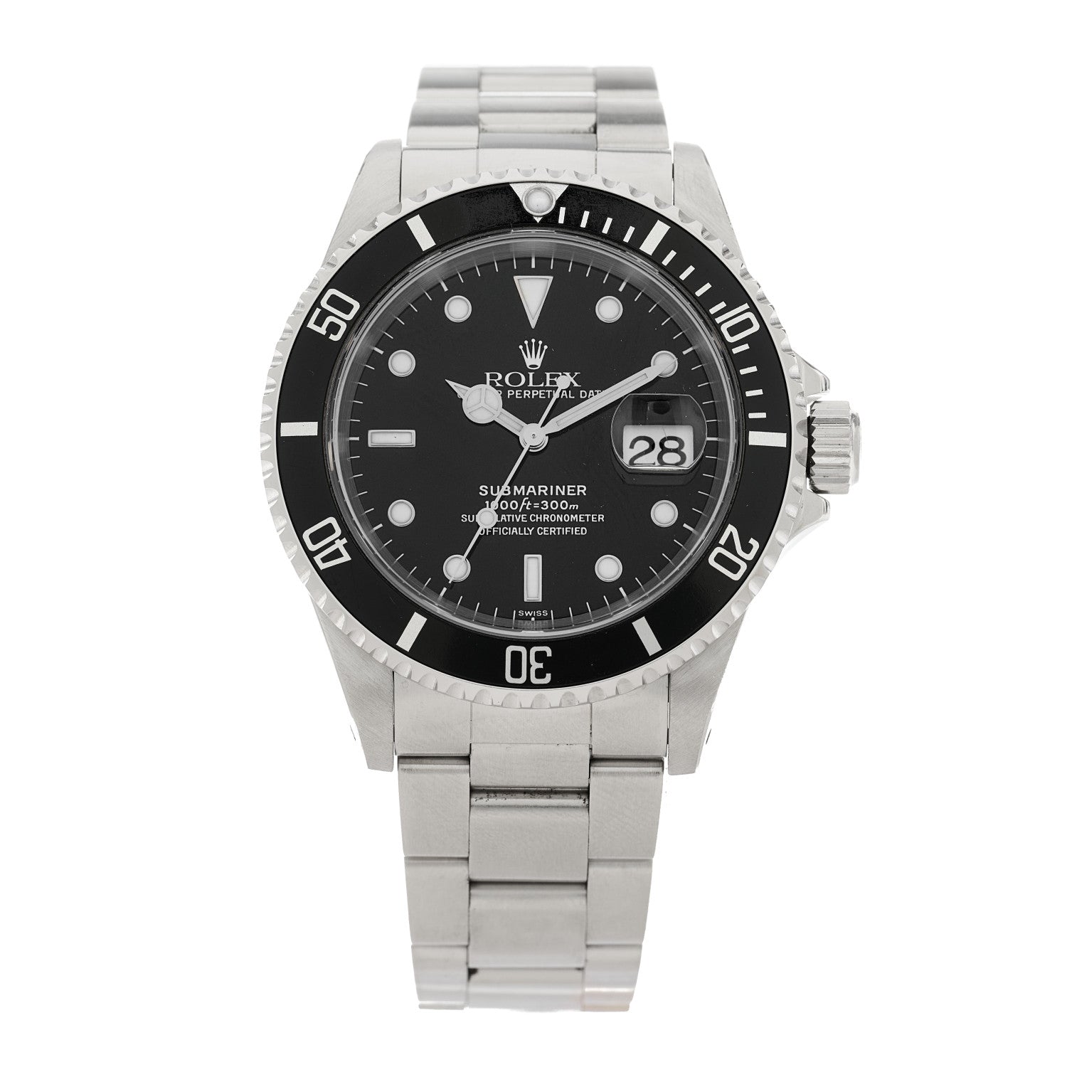Rolex Stainless Steel 40mm Oyster Perpetual Submariner Date Watch Black 16610 1 of 4