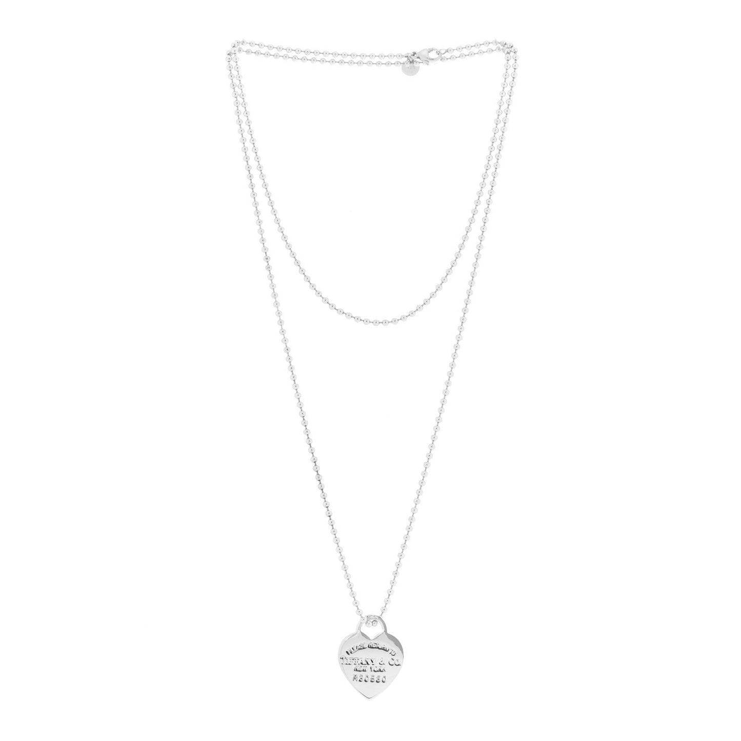 Sterling Silver Long Return to Tiffany Heart Pendant Necklace