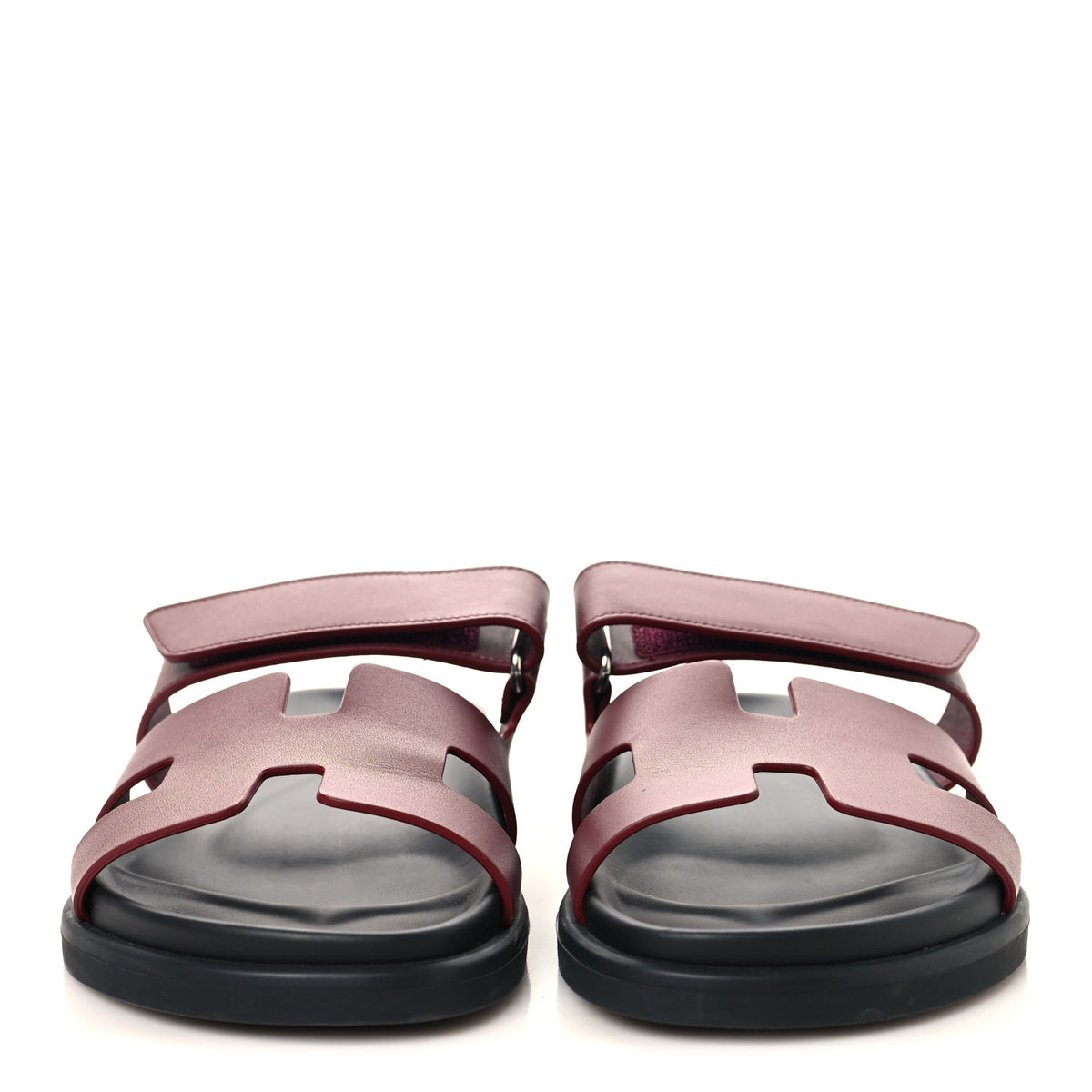 Hermes Calfskin Womens Chypre Sandals 38.5 Rouge H 3 of 9