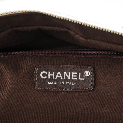 Chanel Calfskin Quilted Round Bowling Bag White 6 of 7