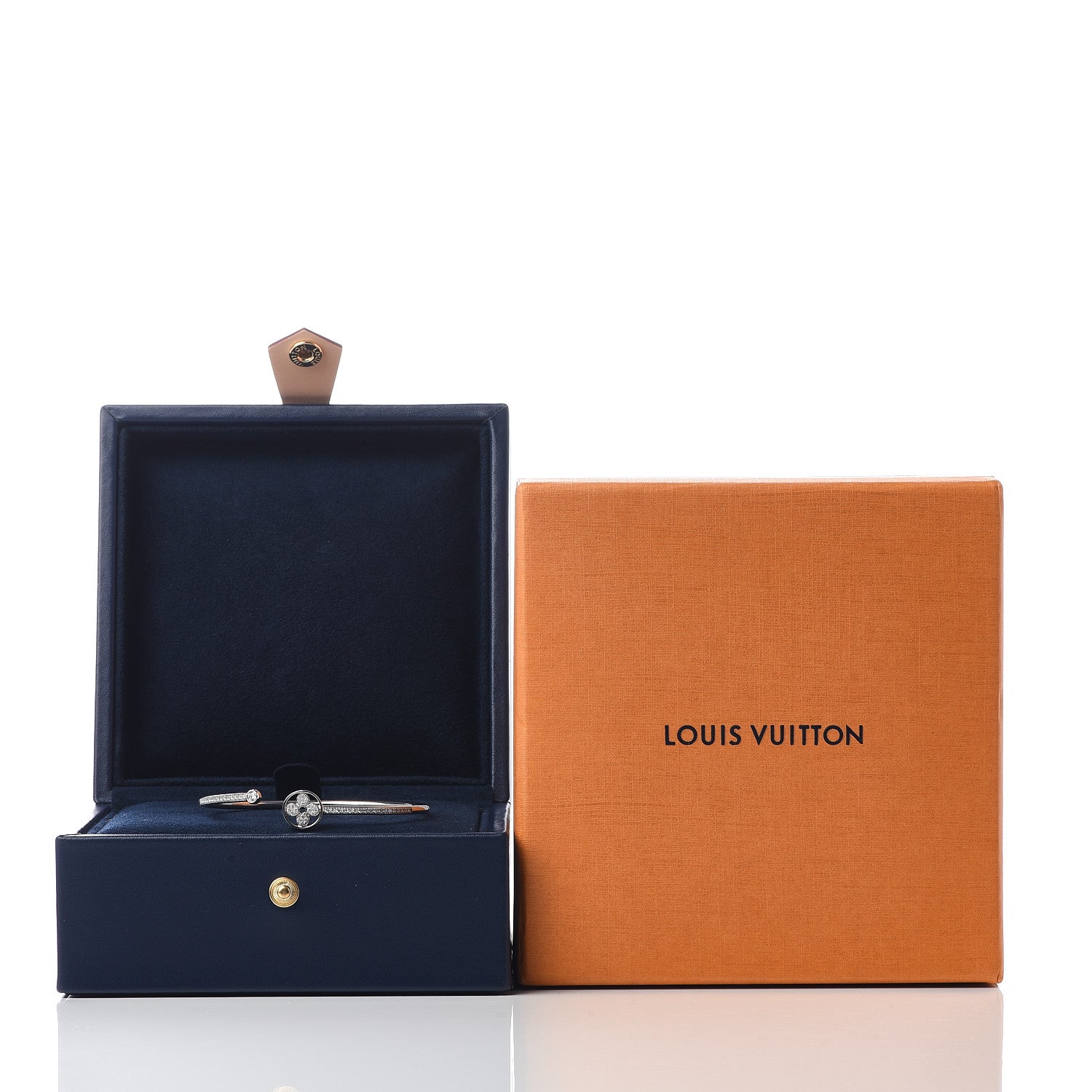 Louis Vuitton 18K White Gold Diamond Pave Idylle Blossom Twist Bracelet 5 of 5