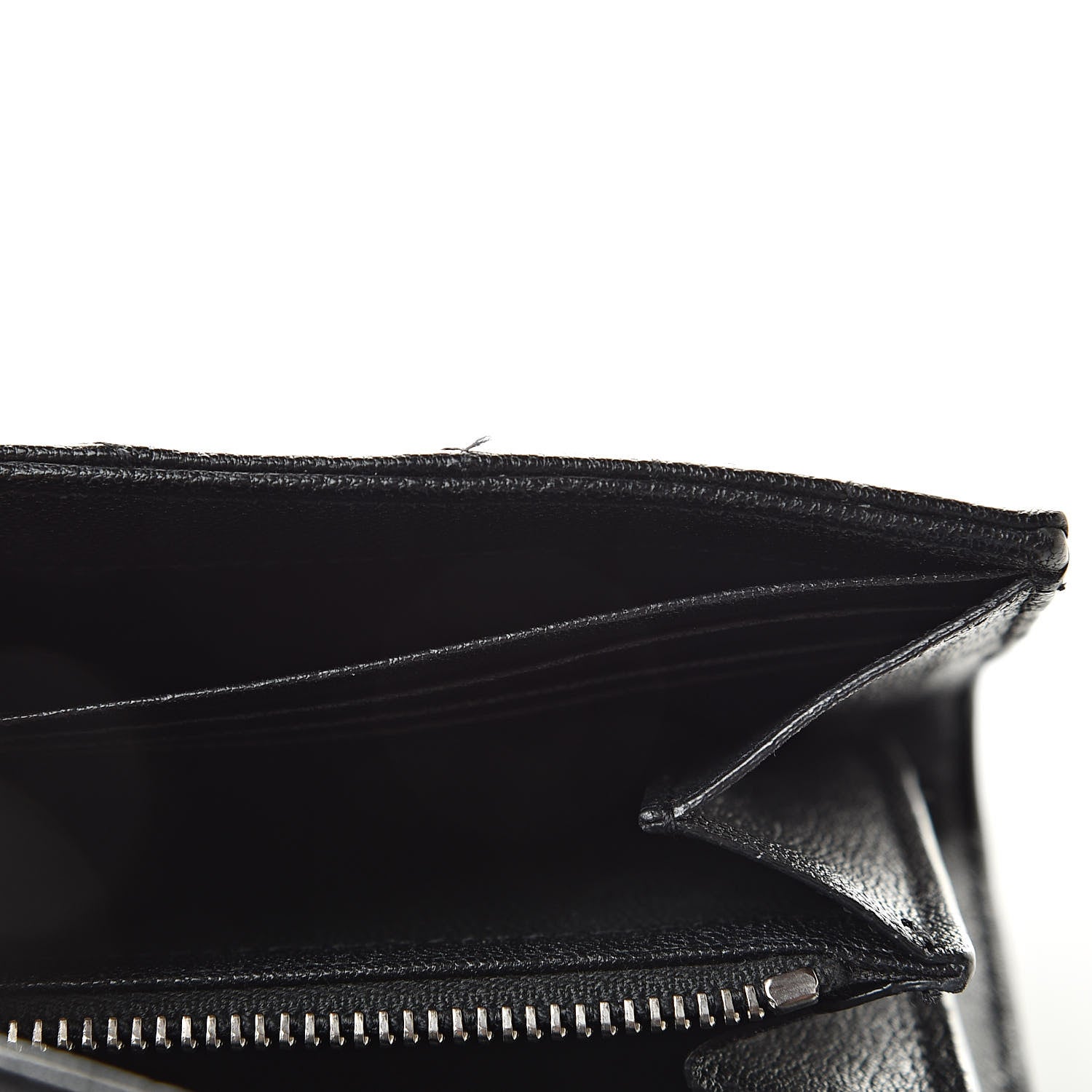 Saint Laurent Lambskin Mixed Matelasse Quilted Large Monogram Envelope Wallet Black 9 of 16