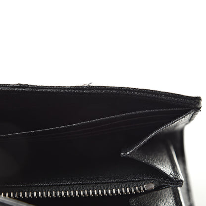 Saint Laurent Lambskin Mixed Matelasse Quilted Large Monogram Envelope Wallet Black 9 of 16