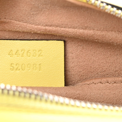 Gucci Calfskin Matelasse Small GG Marmont Chain Shoulder Bag Banana 7 of 10