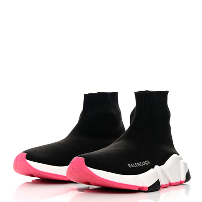 Balenciaga Neoprene Knit Womens Speed Sneakers 35 Black Pink 3 of 12