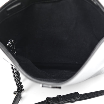 Saint Laurent Grain De Poudre Medium West Hollywood Monogram Fold-Over Black 6 of 11