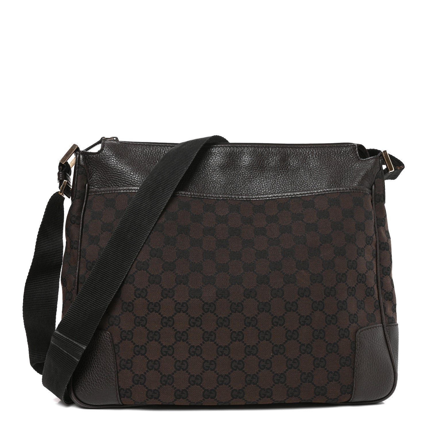 Gucci Monogram Large Messenger Bag Brown 1 of 9