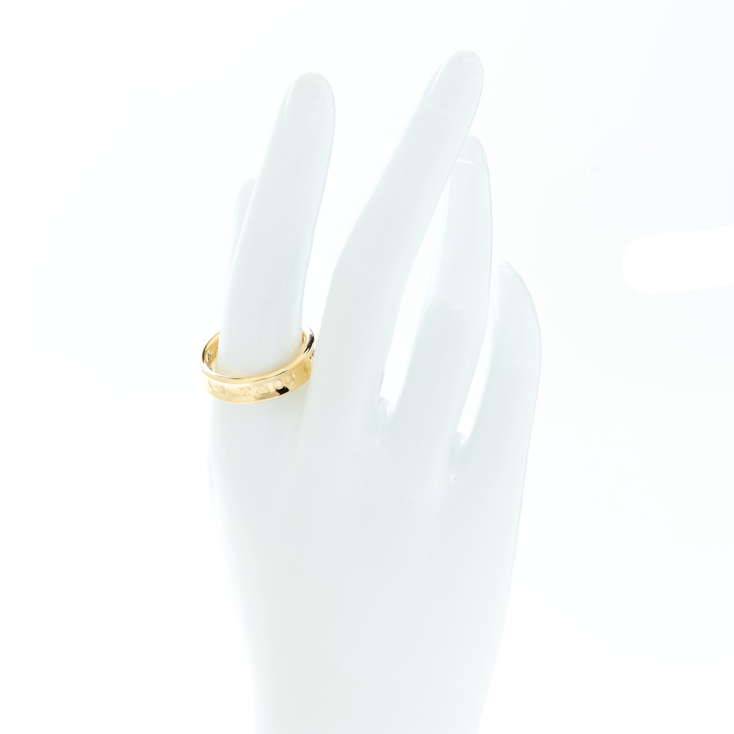 Tiffany 18K Yellow Gold 1837 Ring 63 10.5 2 of 6