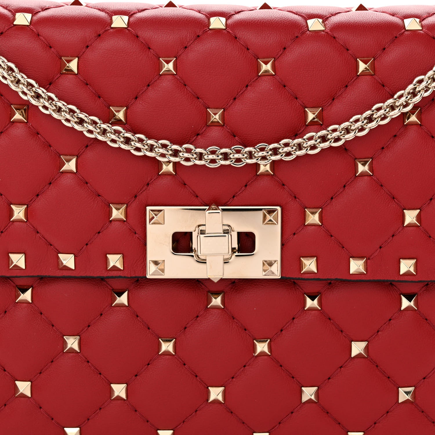Valentino Garavani Nappa Medium Rockstud Spike Shoulder Bag Rosso Valentino 7 of 12
