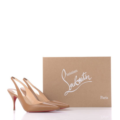Christian Louboutin Nappa Clare Sling 80 Pumps 35 Cafe Creme 10 of 10