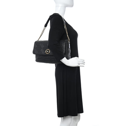 Versace Calfskin Icon Quilted Flap Black 2 of 12