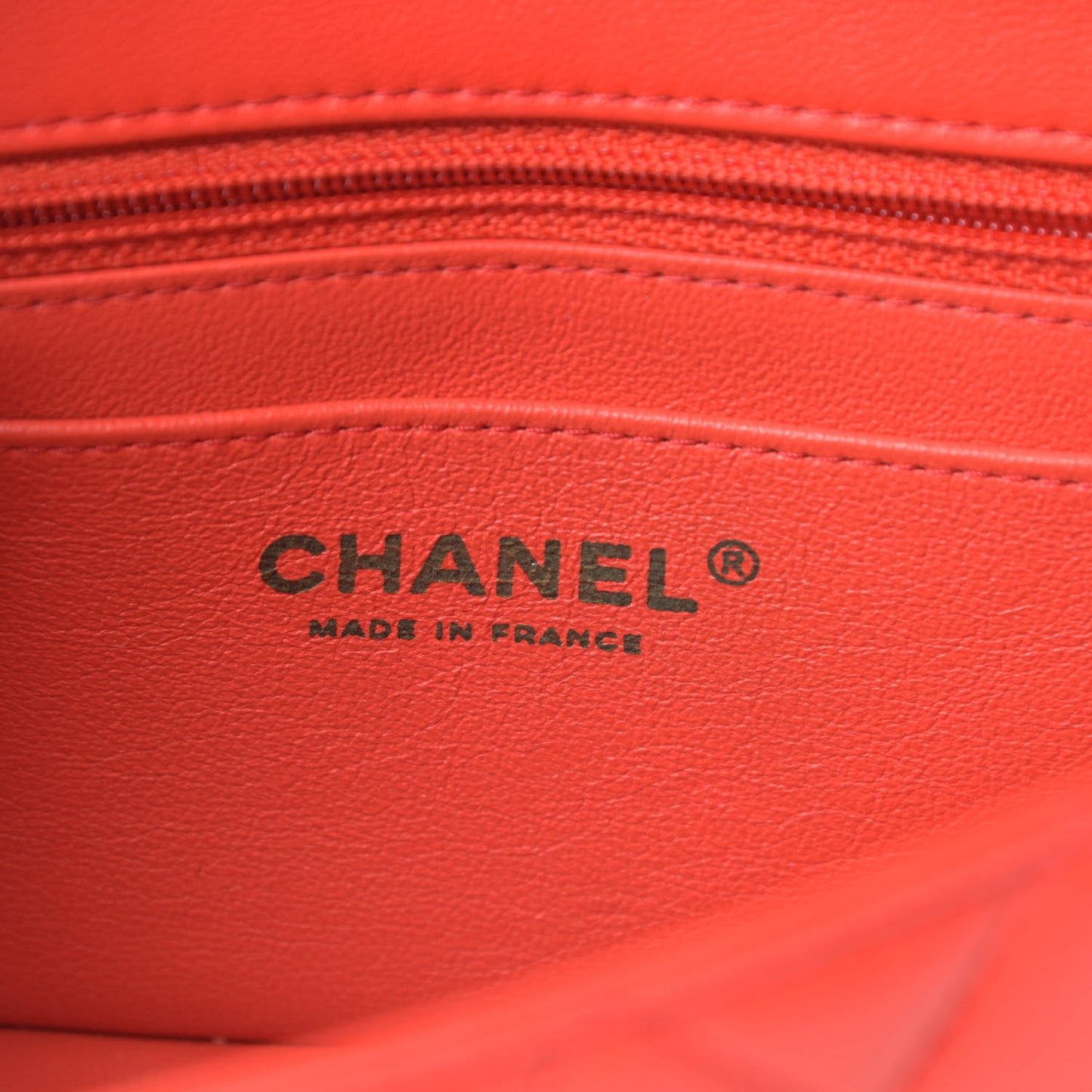 Lambskin Quilted Mini Rectangular Flap Red
