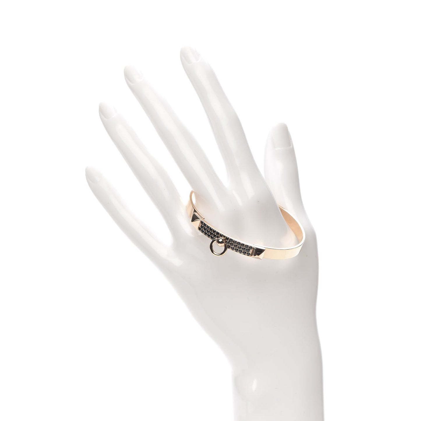 18K Rose Gold Black Spinel PM Collier de Chien Bracelet ST