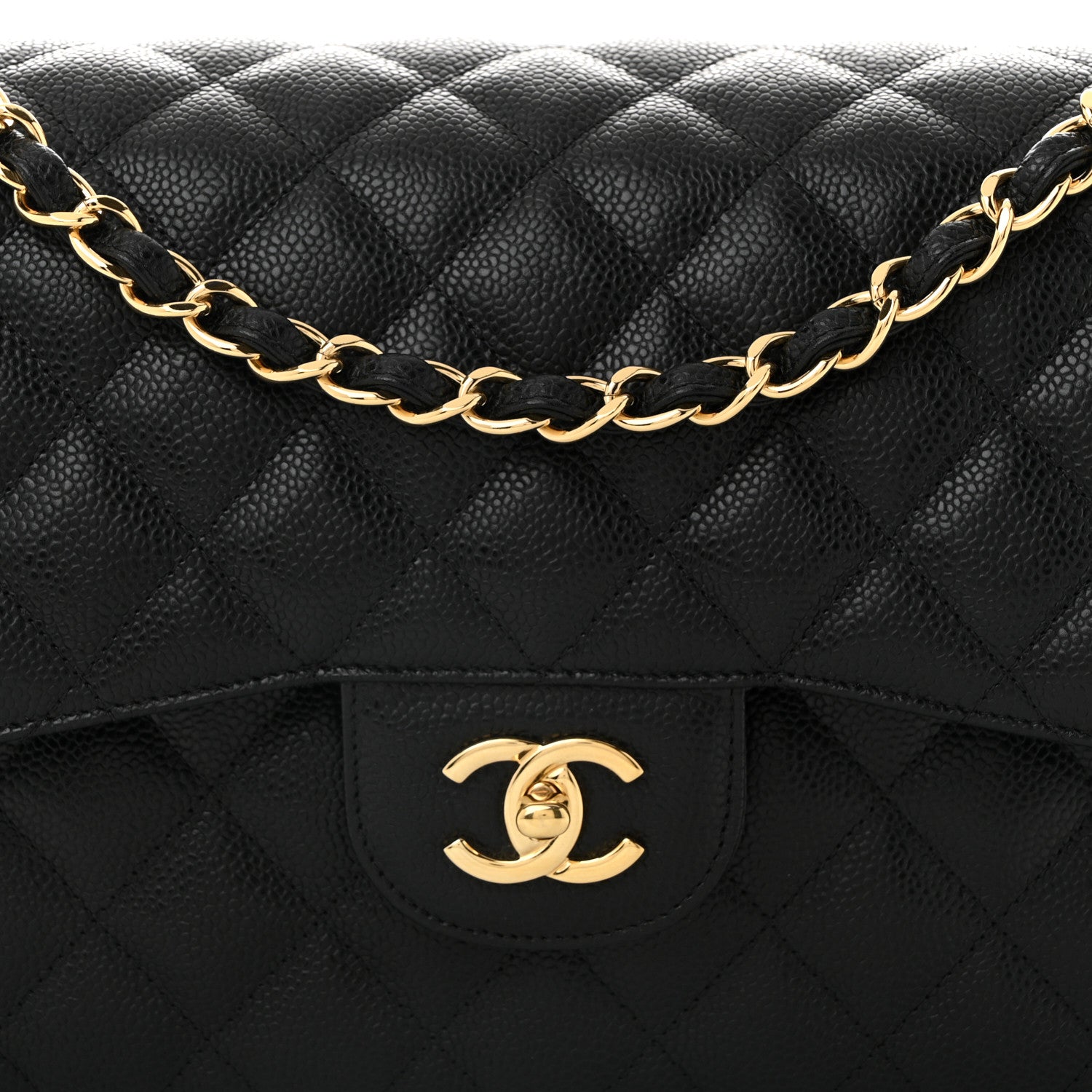 Chanel Caviar Quilted Jumbo Double Flap Black 8 of 11