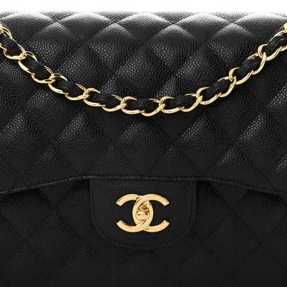 Chanel Caviar Quilted Jumbo Double Flap Black 8 of 11