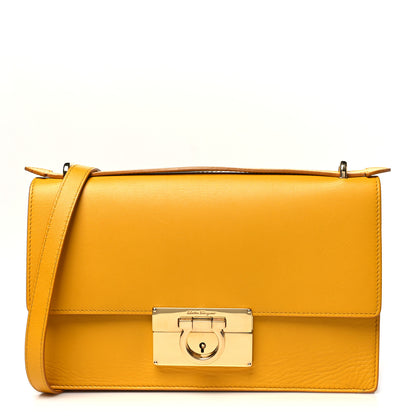 Salvatore Ferragamo Calfskin Medium Aileen Bag Yellow 1 of 10